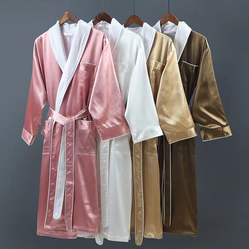 Wholesale HOT Selling Hood Spa Robes Satin Silk Microfiber Women's Sleepwear Soft High Quality Robes for Hotel