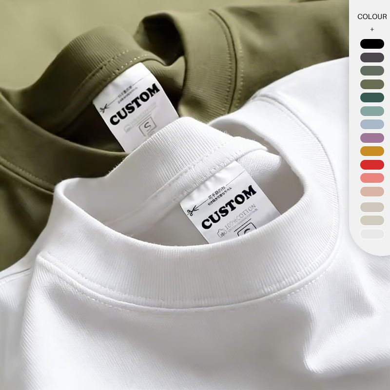 OEM in Stock 180-300GSM 100% Cotton Oversized T-Shirt Premium Heavyweight Custom Graphic Logo Screen Print Custom Private Label Men's Apparel Casual Streetwear