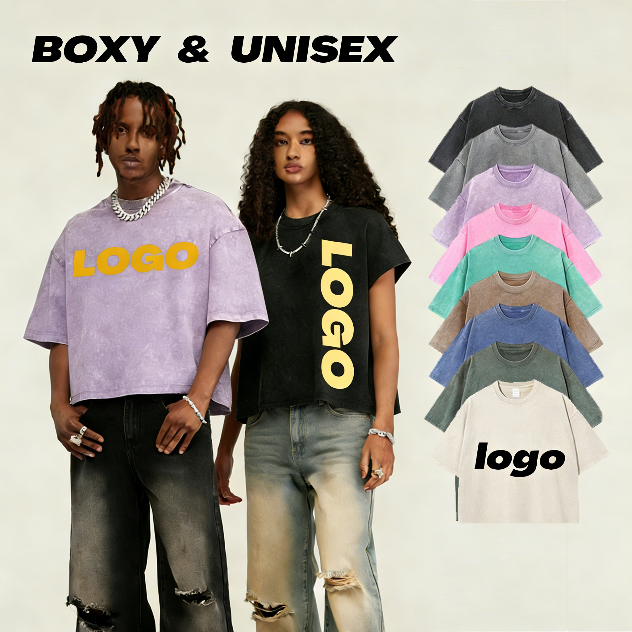 Wholesale Blank Plus Size Boxy Fit Mens T-Shirts Vintage Acid Wash Short Sleeve Crew Neck Casual Workout Streetwear Tops