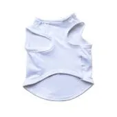 Customizable White Pet Apparel for Dogs & Cats - Sizes Xs-L