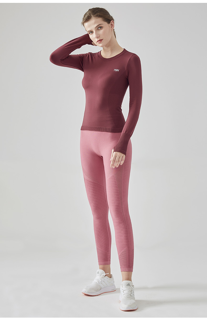 Women's Yoga Fitness Clothing Sports Long Sleeve Seamless 14