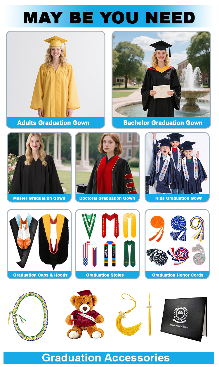 Graduation Accessories and Gowns