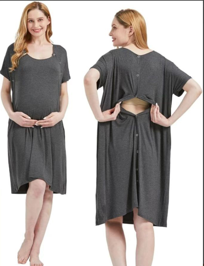 Maternity Gown Back Opening