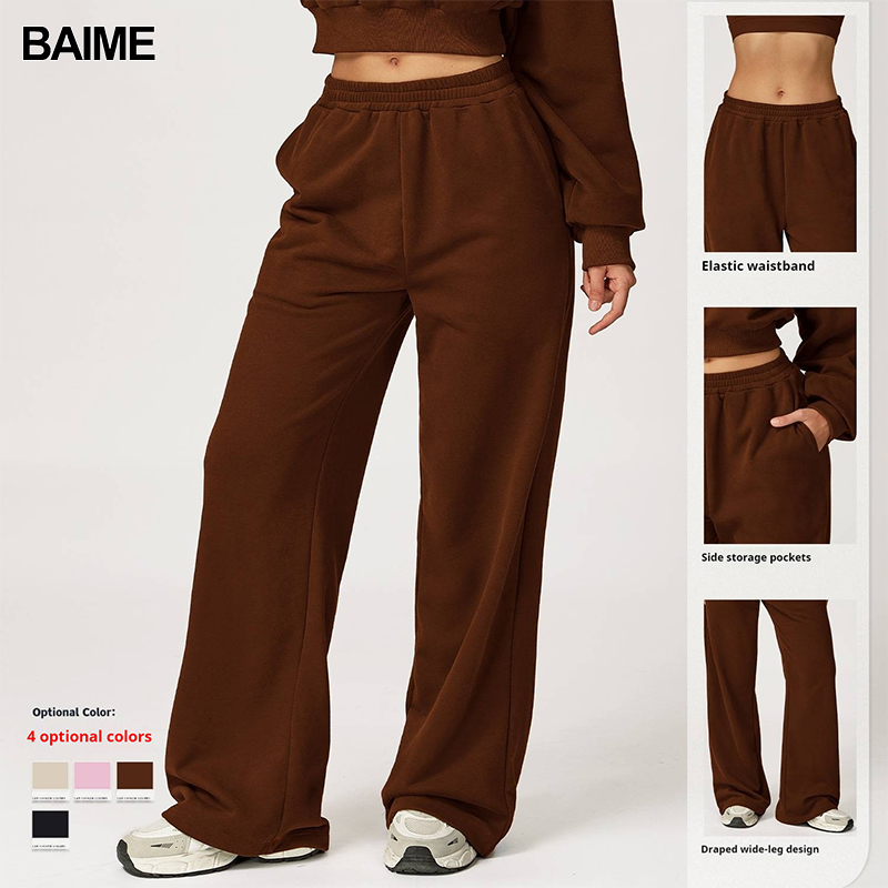 New Design Loose Breathable Women's Pants Stereoscopic Slimming Wide Leg Sweatpants for Outdoor
