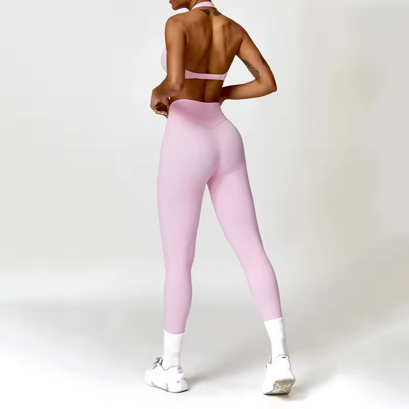 High Quality Women's Solid Plus Size Yoga Active Wear 2-Piece Set for Running Gym Fitness-Eco-Friendly Breathable