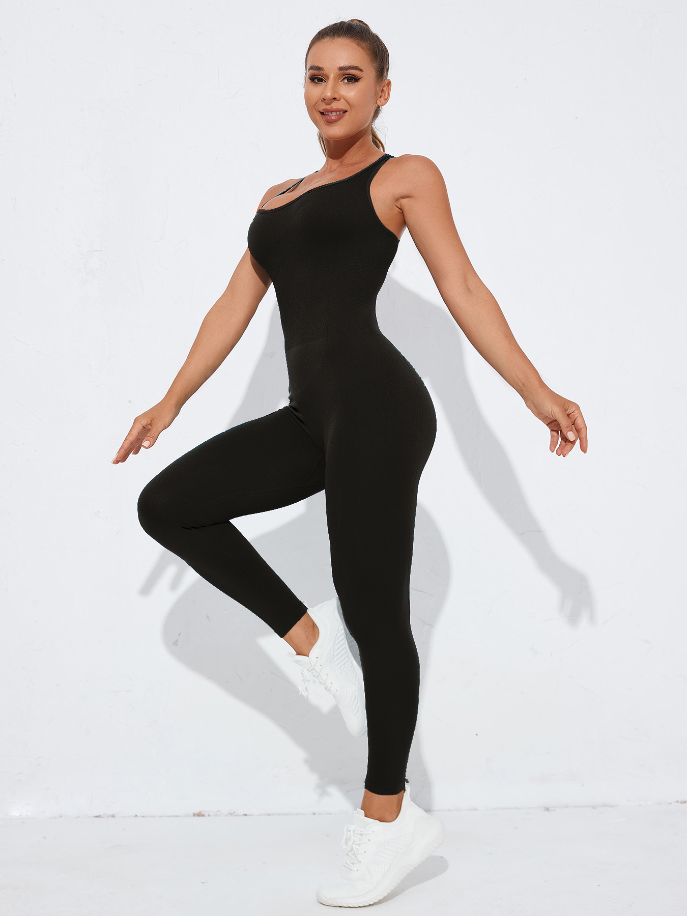 Fashion Seamless One Piece Sports Bodysuit Daily Wear for Running Workout Yoga-Jumpsuit