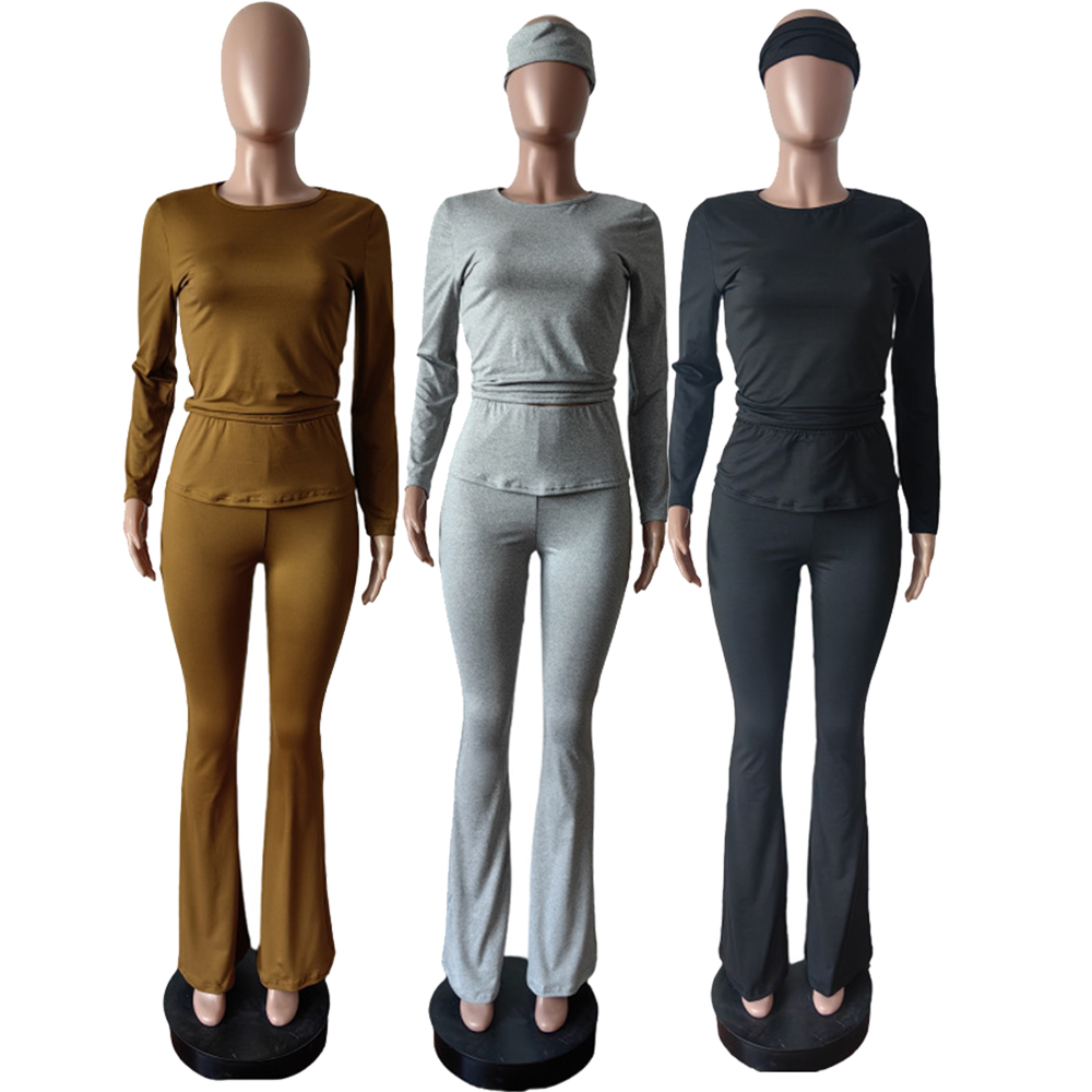 2026 New Luxury Ribbed Women'S Long Sleeve Lounge Custom Embroidered Logo Loungewear Sexy Slim Stretch Loungewear Women Sets