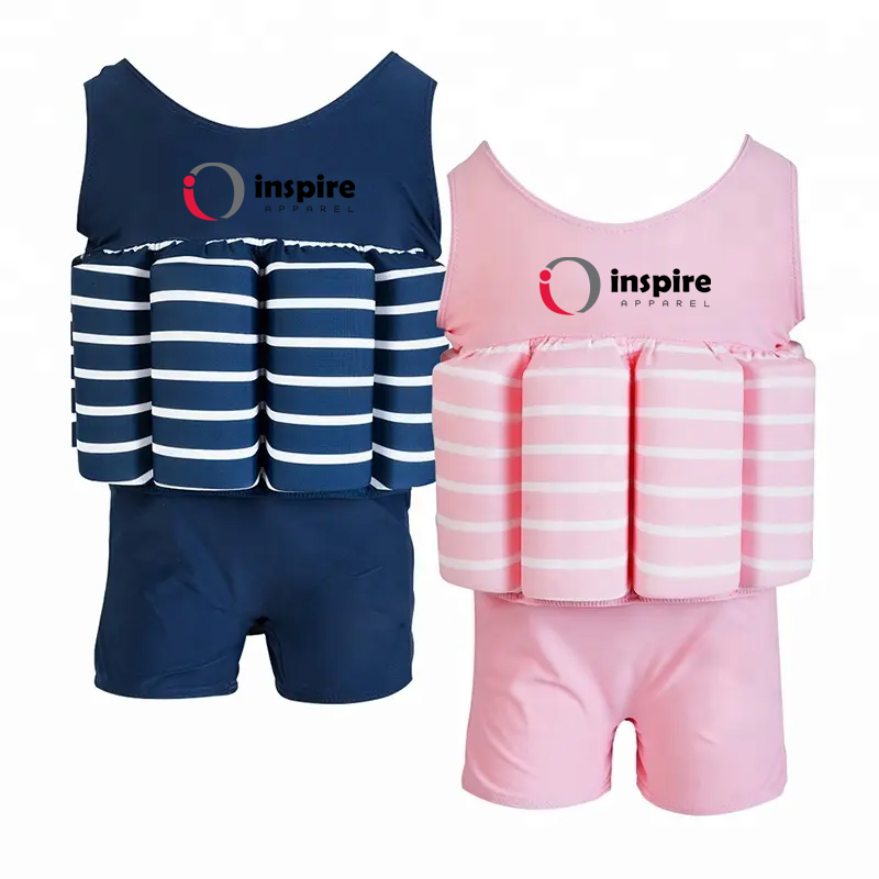 Custom Women's Adult Floatation Swimwear Spandex/Polyester Windproof Quick Dry Swimdress Bikini Styles Crew Neck Inspire Apparel