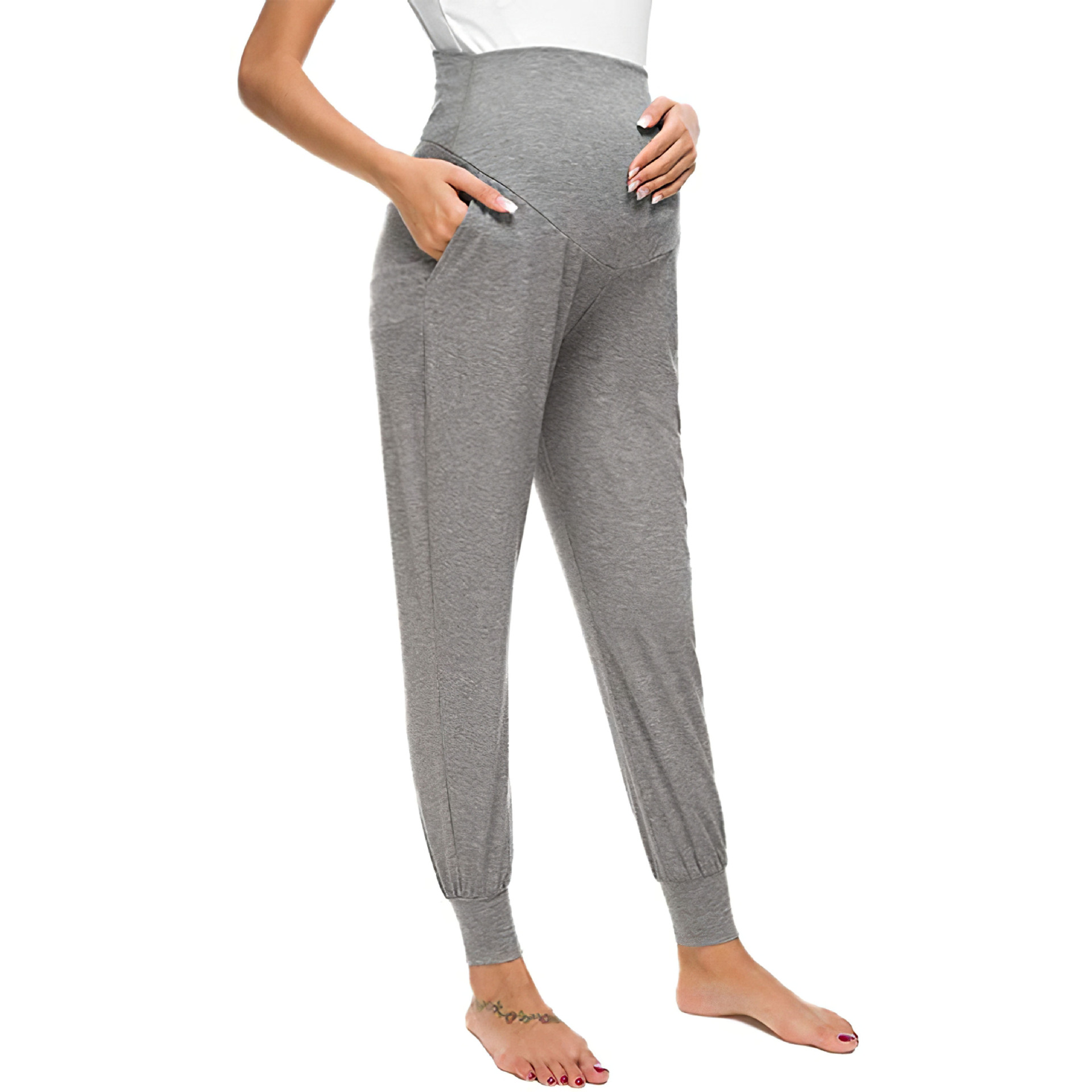 Women's Summer Loose Joggers Sweatpants Pockets Custom Pregnancy Workout Clothes Soft Lounge Apparel Maternity Clothing