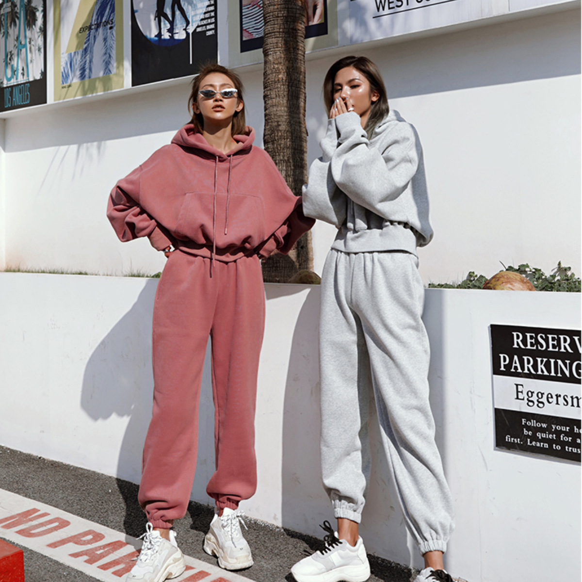 Women's Vintage Cozy Athleisure Set Tracksuits Sweatsuit