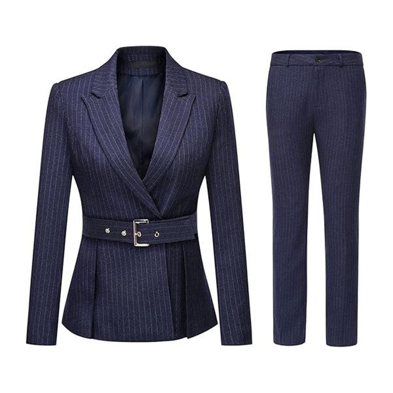 Customized Apparel Women Fashion Business Office Formal Suit with Belt or Buckets
