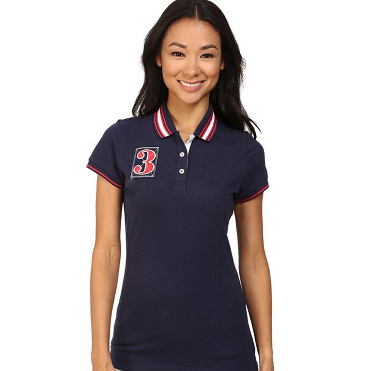 Women Office Uniform Pique Polo Shirt Design