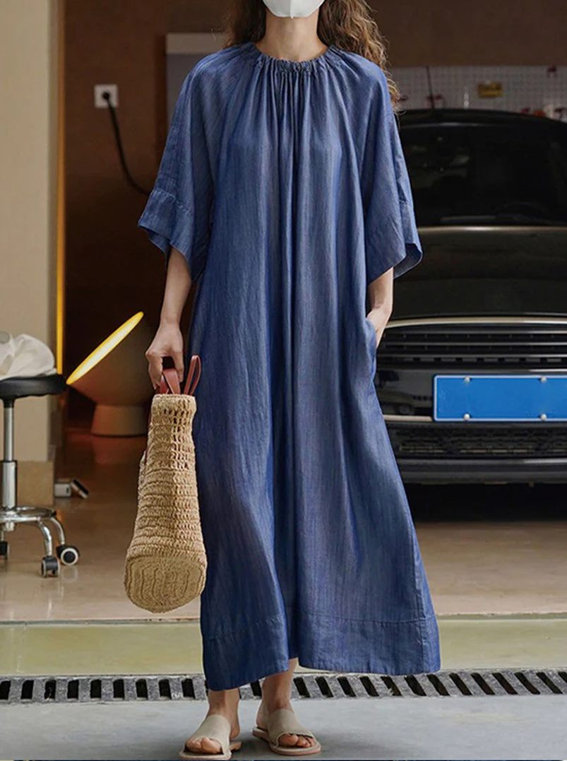 Chic Boho-Style Excellent Breathability Plus Size Apparel for Office Wear