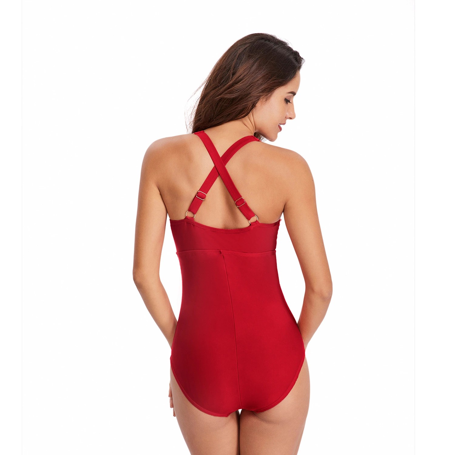New Arrival Red Print Surf Style Women Summer Badkleding Stretch Waterproof Female Sexy Beachwear for Paddle Boarding