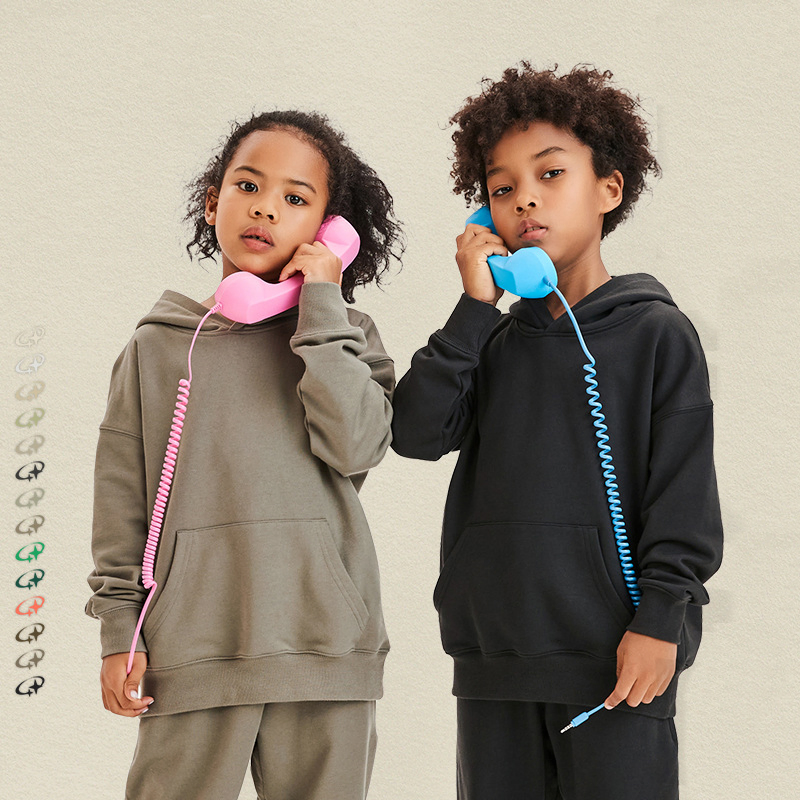 Factory Customized Children Clothing Boys Girls Fashion Outdoor Streetwear 350g Fleece Sweatshirt Children's Apparel Hoodies