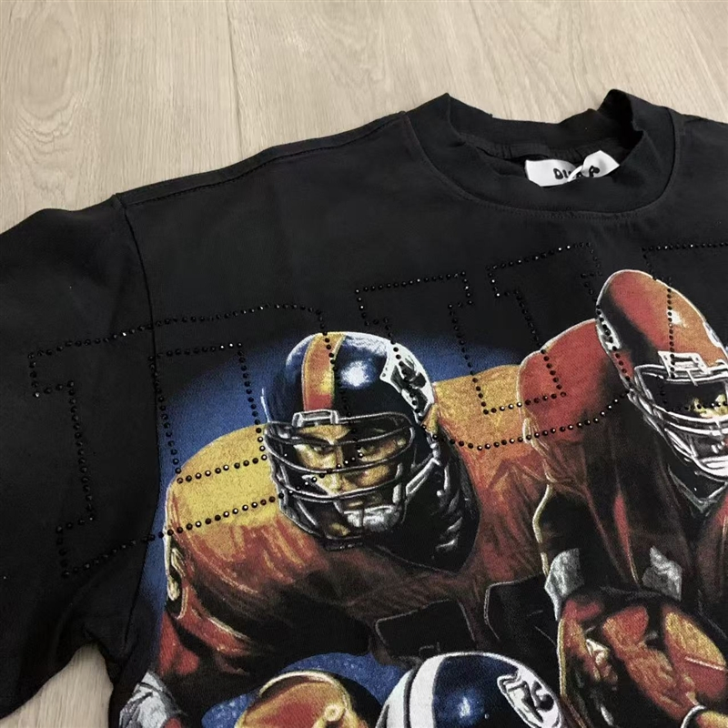 Wholesale Men's Streetwear T-Shirt Custom Duaa Hell Star Style Apparel