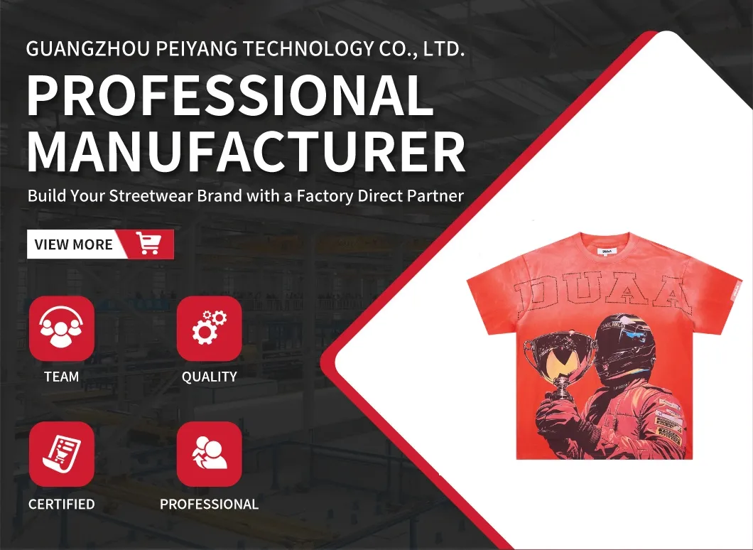 Wholesale Men's Streetwear T-Shirt Custom Duaa Hell Star Style Apparel