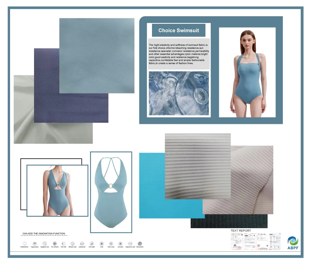 Sustainable Eco-Friendly 200GSM Quick-Drying Stretch Sportswear Fabric 68%Nylon 32% Spandex Yogawear Apparel Fabric