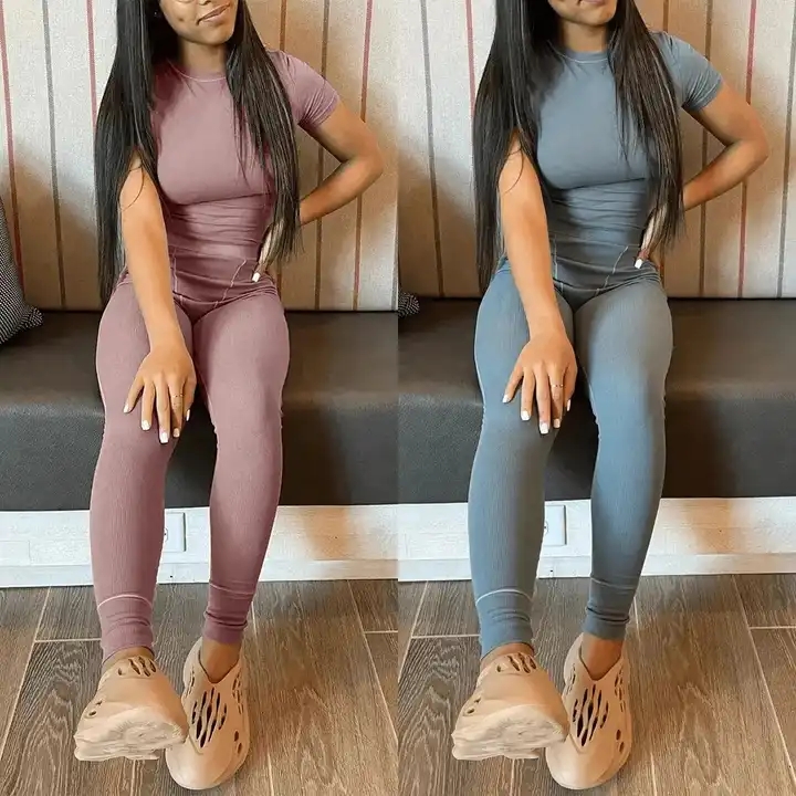 Women Clothes Lounge Wear Loungewear Set Lounge Wear Sets Short Sleeves Leggings Yoga Women Plus Size Lounge Wear