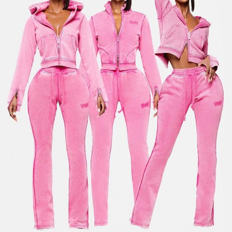 Alxin Manufacturers Custom Two Piece Set Designer Clothes Streetwear Loungewear Sweat Suits Sets Women Clothing Women's Sets
