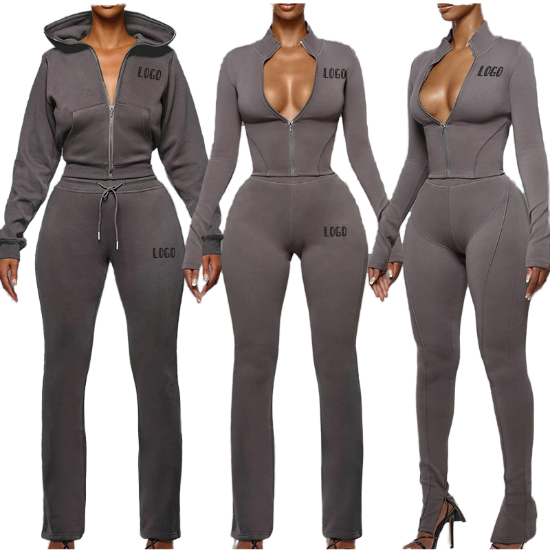 Alxin Manufacturers Custom Two Piece Set Designer Clothes Streetwear Loungewear Sweat Suits Sets Women Clothing Women's Sets