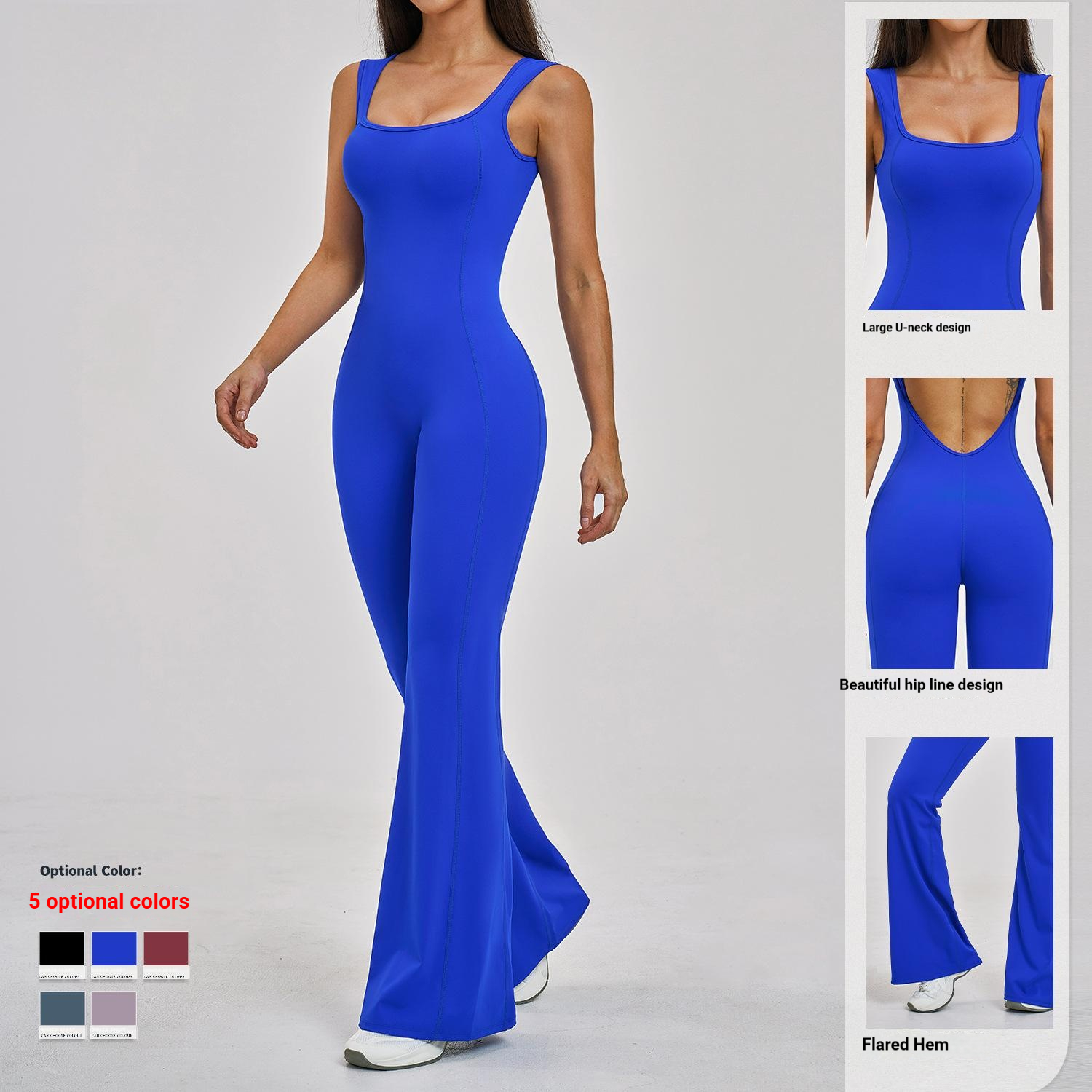 Custom Logo Sexy Eco-Friendly Active Stretch Quick-Drying Women's Sports Bodysuit Jumpsuit Butt Scrunch Running Fitness Yoga