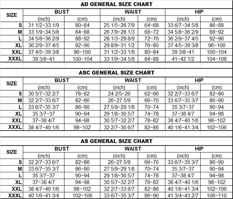 Size Chart 3