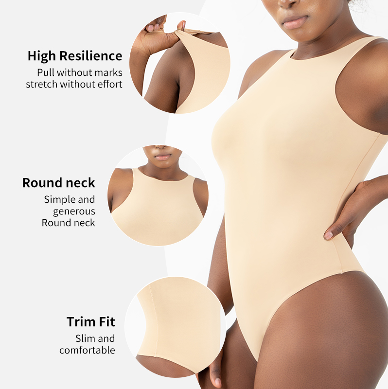 SK1203 Women's Sleeveless Crew Neck Bodysuits One Piece Tummy Control Yoga Jumpsuit Ballet Dance Outdoor Playsuit Activewear