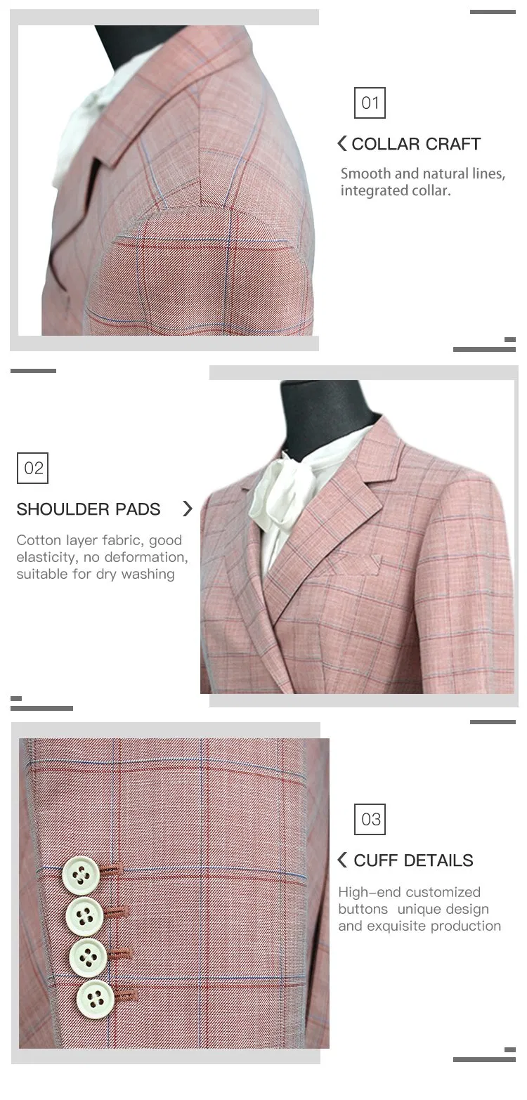 Latest Design Women Business Blazer Pants Vest Suit Elegant Lady Formal Design Ladies Apparel Pant Suit Design for Women