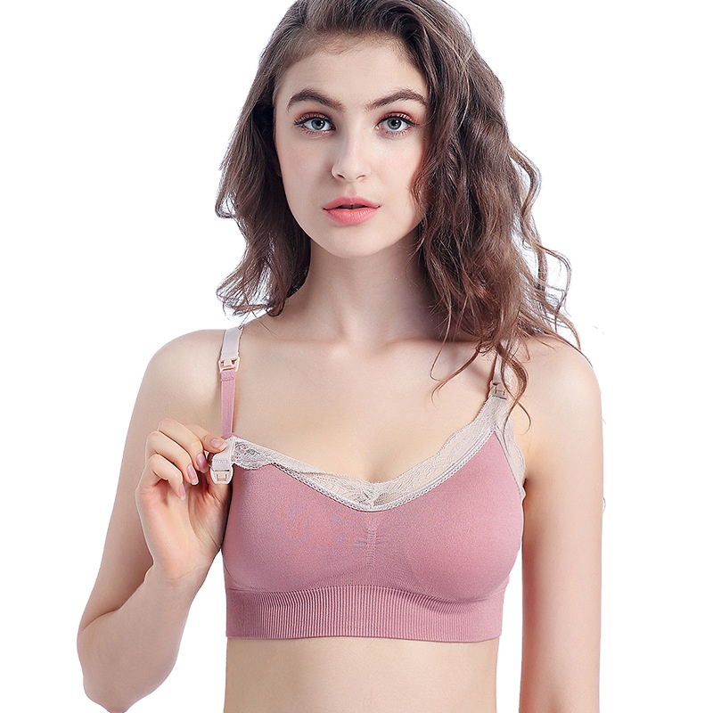 Women Nursing Bras Pregnant Breastfeeding Clothes Breathable Plus Size Wireless Maternity Sports Bra Seamless Traceless