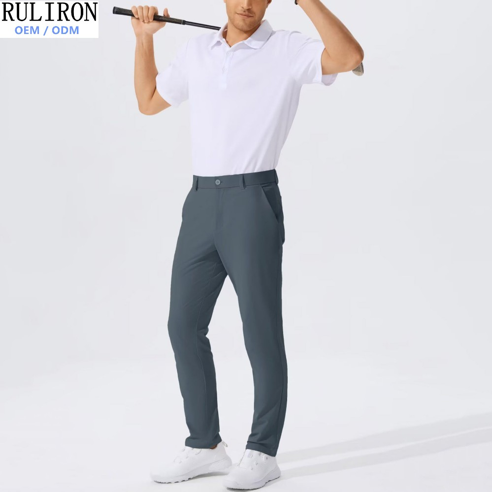 Men's Manufacturer Waterproof Casual Formal Chino Outdoor Apparel Custom Stretch Quick Dry Regular Fit with Pockets Golf Pants