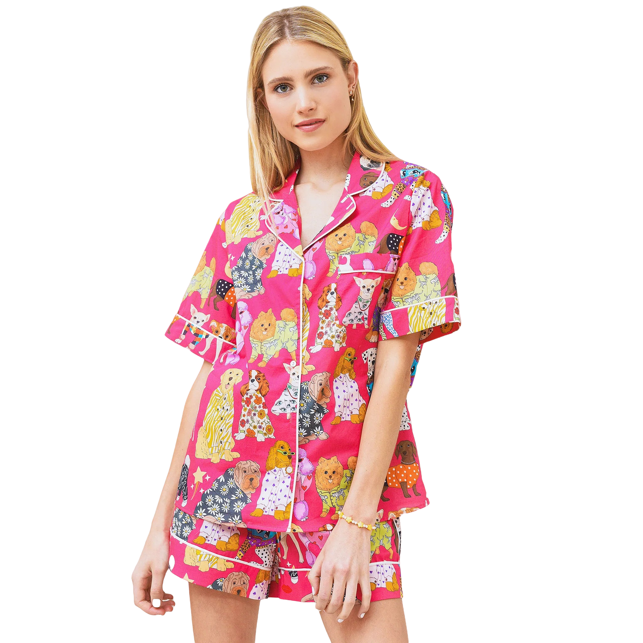 Manufacturer Custom Printing Pyjamas Women's Pajama Sets Two Piece Lounge Wear Set