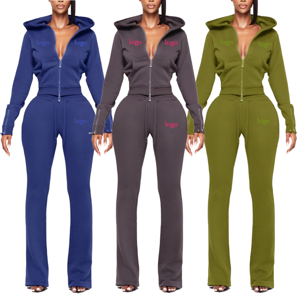 Alxin Manufacturers Custom Two Piece Set Designer Clothes Streetwear Loungewear Sweat Suits Sets Women Clothing Women's Sets
