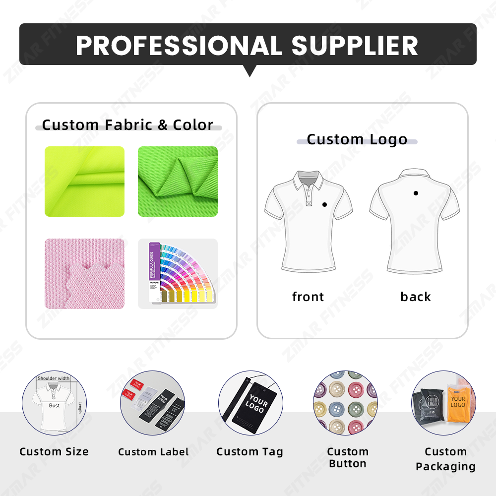 High Quality Wholesale Women's Clothing 100% Polyester Polo T-Shirts Business Wear Custom Design Polo Shirts