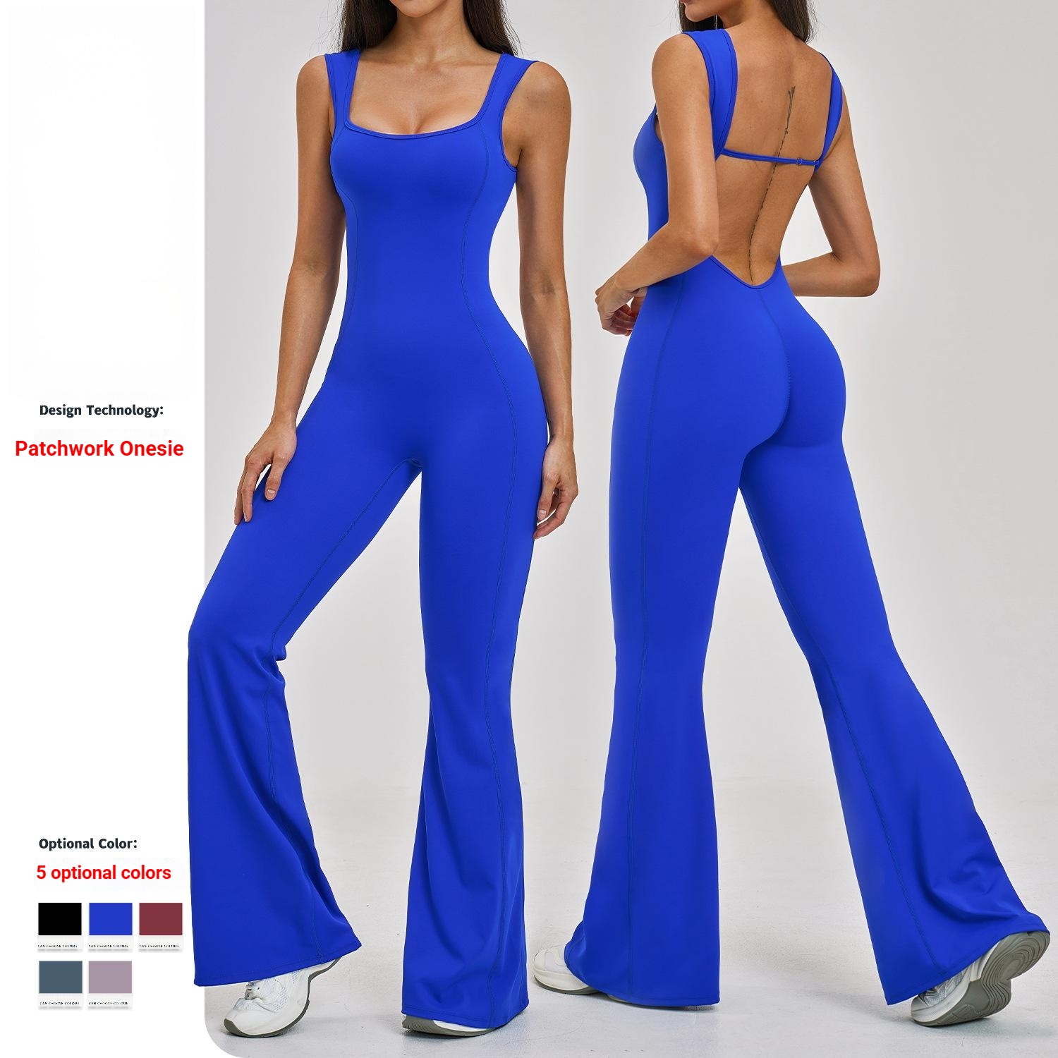 Custom Logo Sexy Eco-Friendly Active Stretch Quick-Drying Women's Sports Bodysuit Jumpsuit Butt Scrunch Running Fitness Yoga
