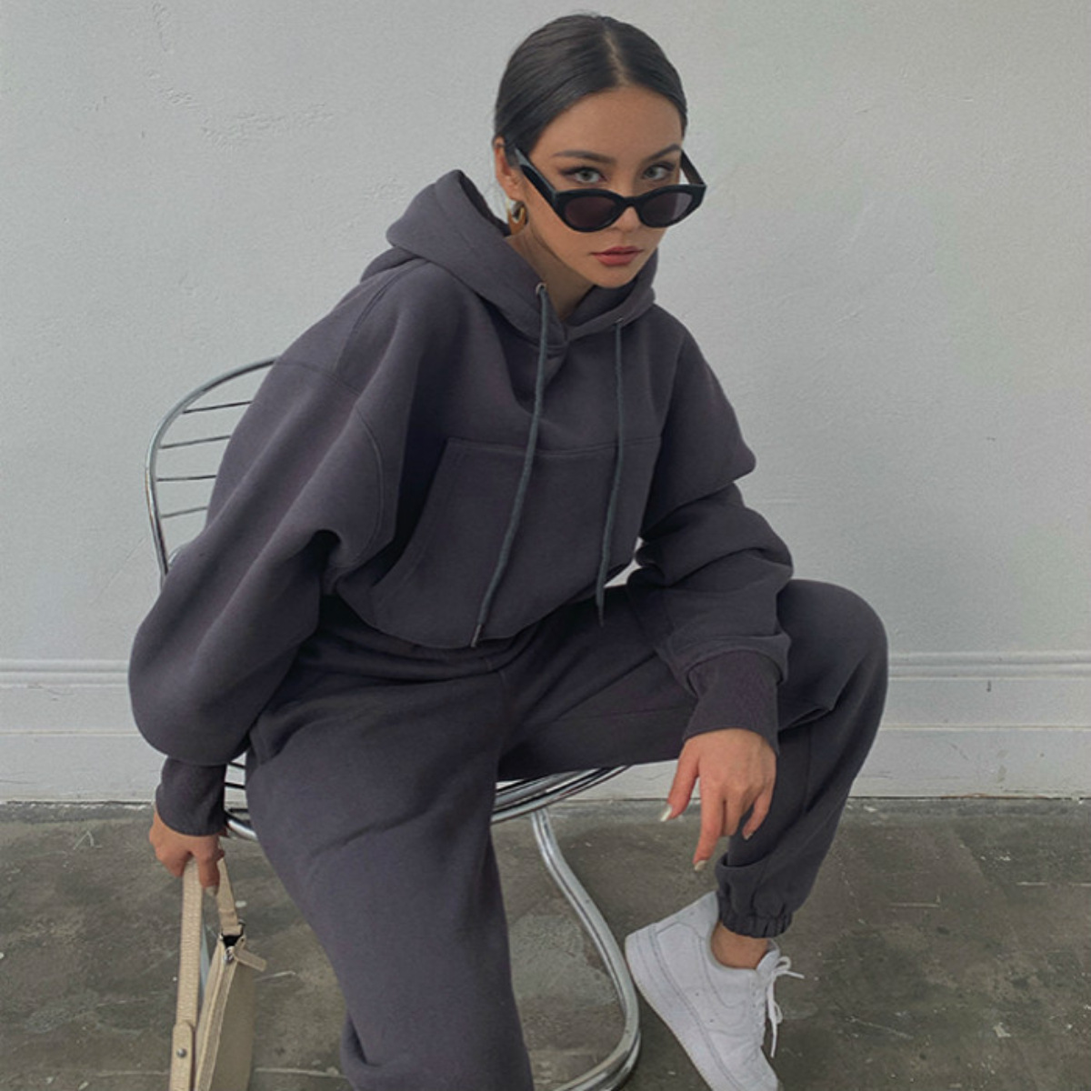 Women's Vintage Cozy Athleisure Set Tracksuits Sweatsuit
