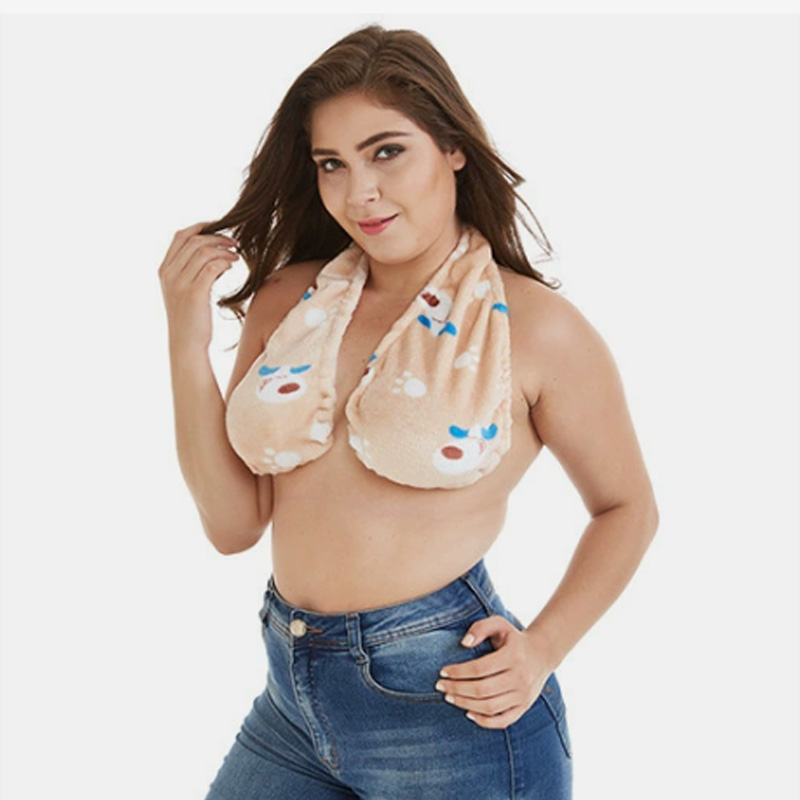 Wholesale High Quality Fashion Women Sexy Soft Luxury Boob Sweat Tata Towel Bra for Women