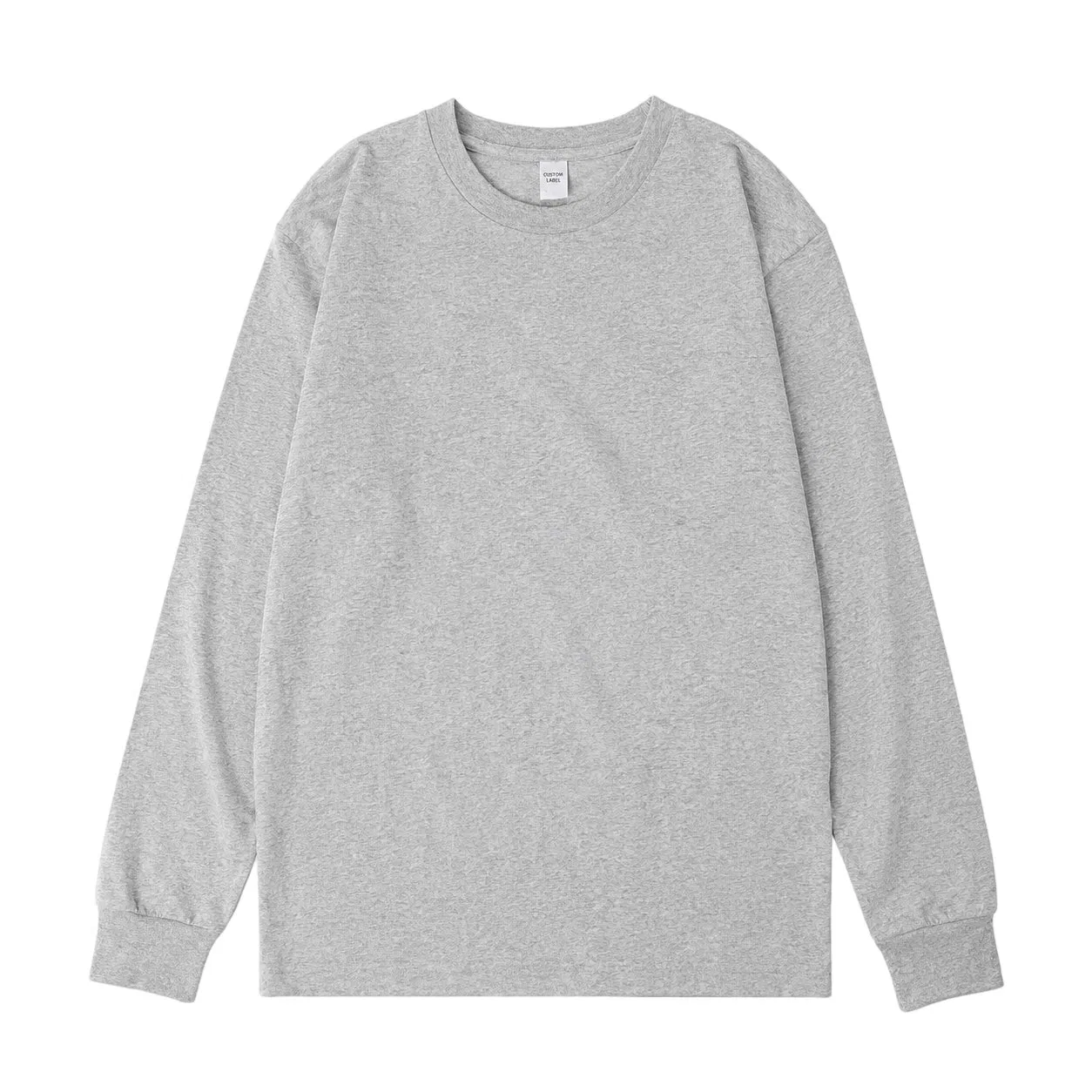 Spring&Summer Hot Sales 250g 100% Cotton Custom Long Sleeve T Shirt Men Long Sleeve T-Shirts Casual Streetwear Blank Pullover Top Apparel
