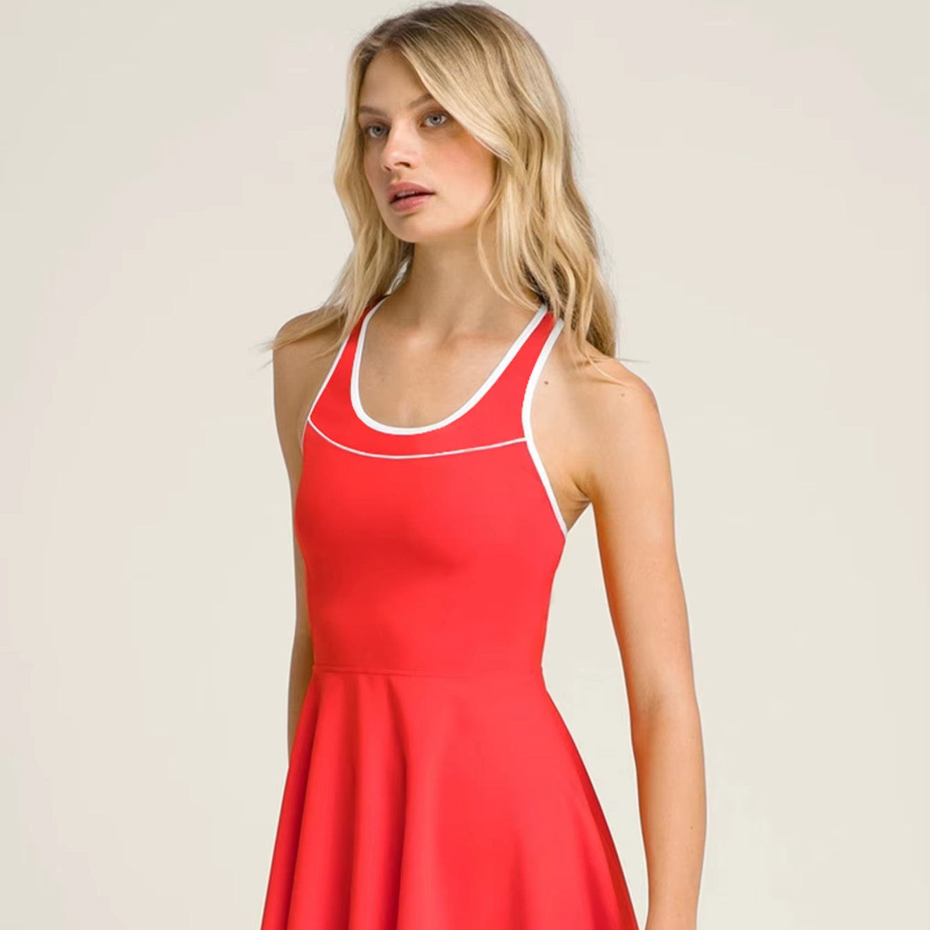 MAQVOB Luxury Outdoor Sports Tennis Dress Slim Fit Anti Glare Shorts One-piece Jumpsuit Women's Sportswear