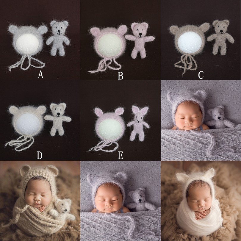 Angora hat and toy set