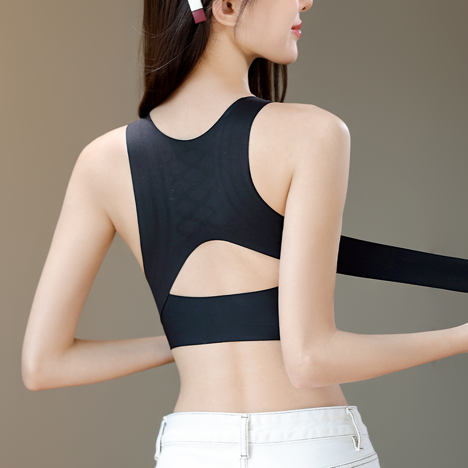M-4XL Women's Sports Bra Four-Way Stretch Spandex Eco-Friendly Quick Dry Breathable Light Support Yoga Active Crop Top Bra