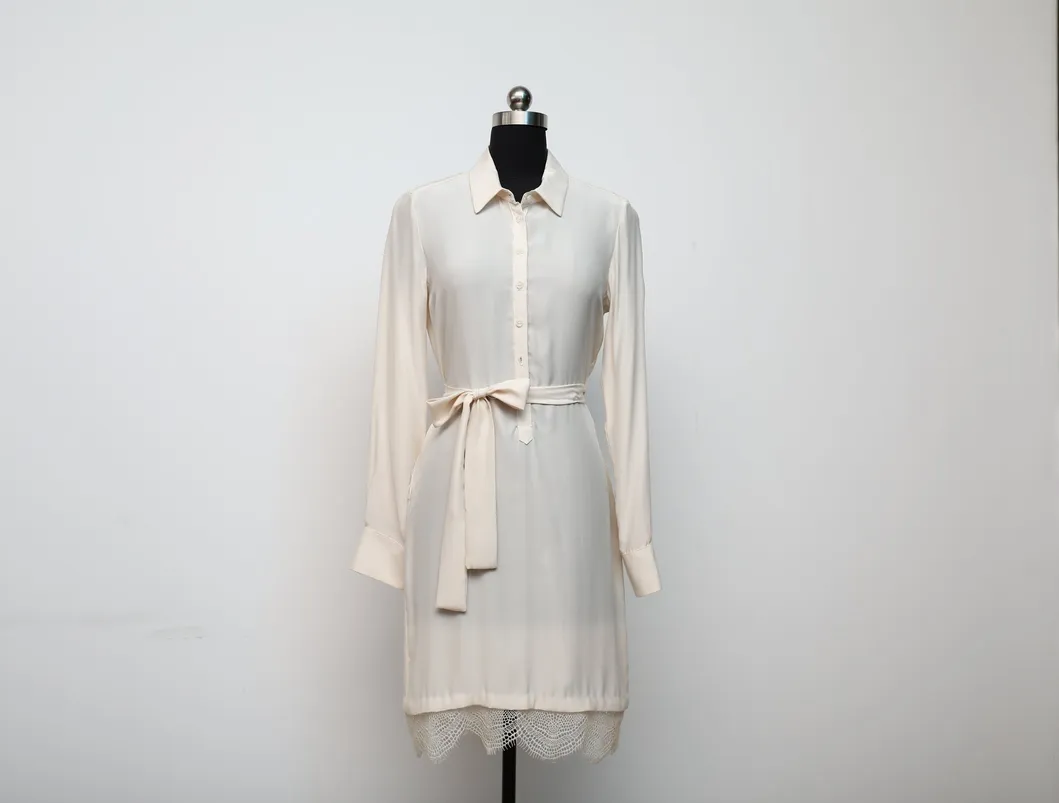 Customized 100% Silk Stain Pajamas Silk Sleepshirt Fashion Garment Apparel