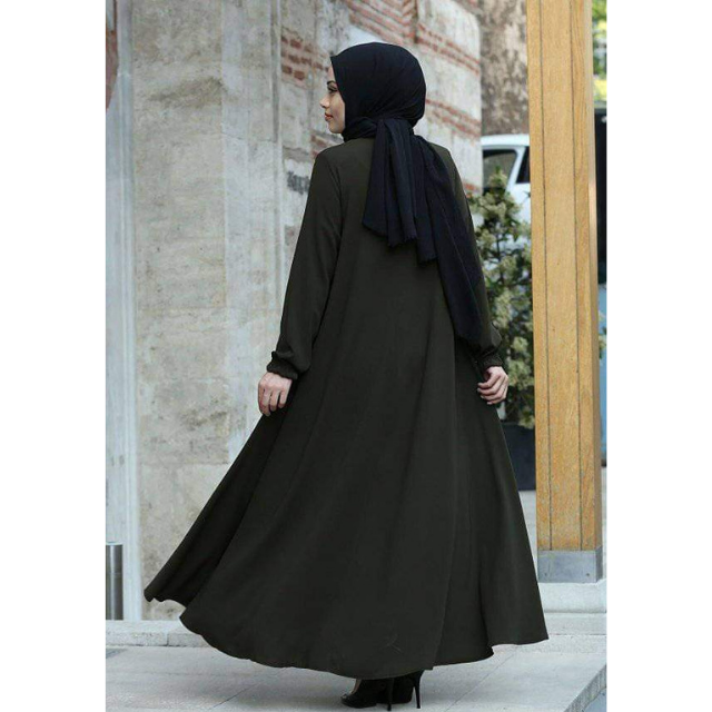 Center Zip High Quality Turkish Style Women's Abaya Breathable One Layer Chiffon Linen Satin Islamic Prayer Dress Comfortable