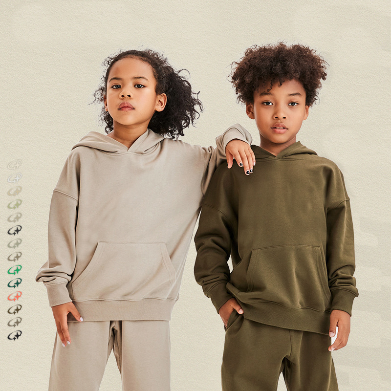 Factory Customized Children Clothing Boys Girls Fashion Outdoor Streetwear 350g Fleece Sweatshirt Children's Apparel Hoodies