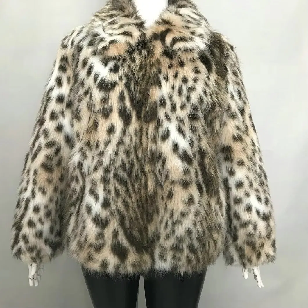 Apparel&AccessoriesWomen's ClothingWomen's Faux Fur CoatsWomen's Autumn and Winter New Fashion Joker Casual Faux Fur Effect Retro Lapel Long-sleeved Women'