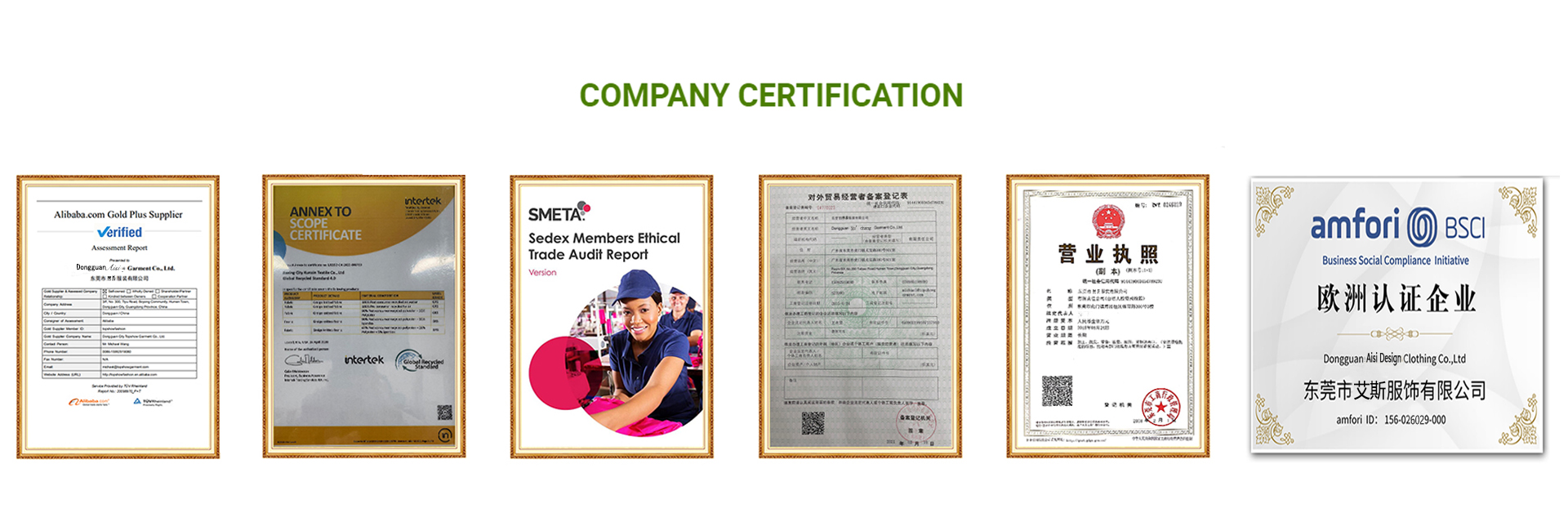Certificates
