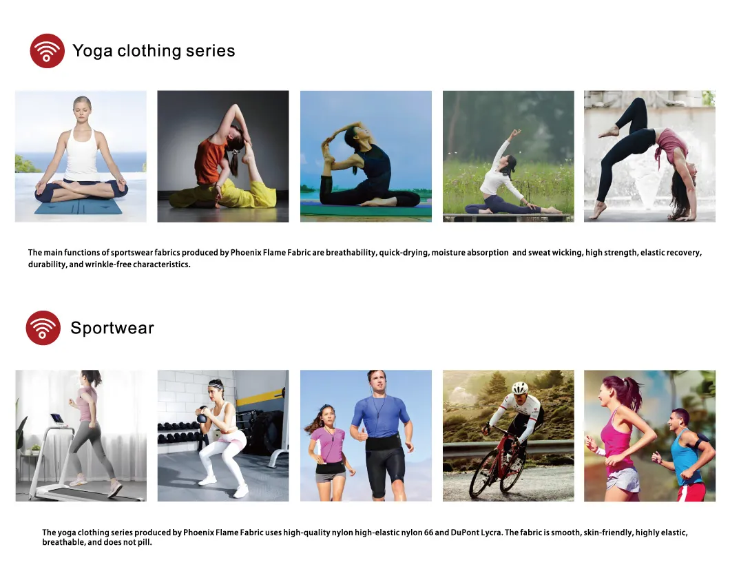 Sustainable Eco-Friendly 200GSM Quick-Drying Stretch Sportswear Fabric 68%Nylon 32% Spandex Yogawear Apparel Fabric