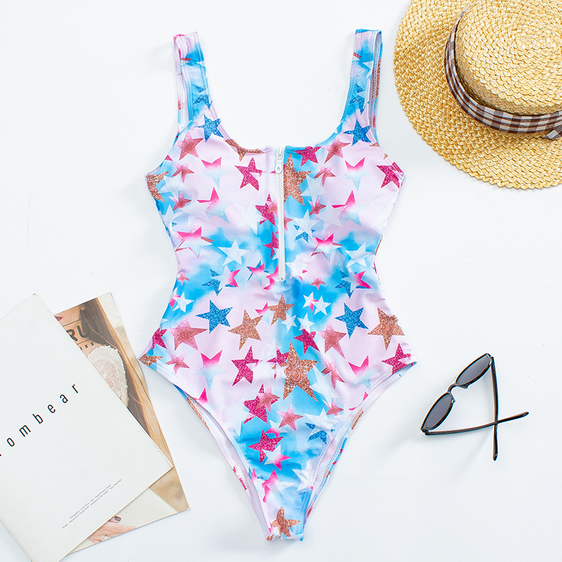 Sexy White Cover up Beach Wear Zip up Modest Fitness Swimwear