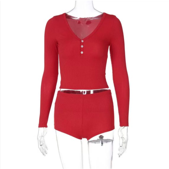 Women's Custom Soft Lounge Pajamas Set Solid Pattern Spring/Summer/Autumn Casual Sleepwear Two-Piece Clothing