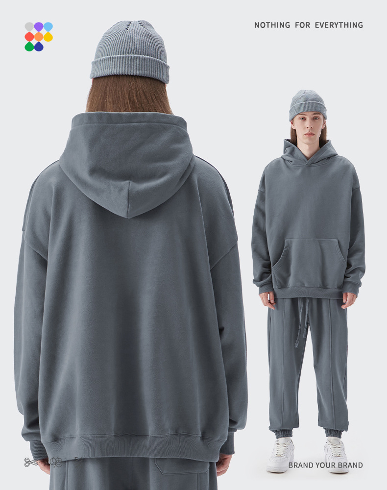 Women Oversized Hooded Casual Loose Pocket Sweatshirt Streetwear Autumn Winter Solid Color Pullover Hoodies Wholesale Activewear Custom Tracksuits Apparel